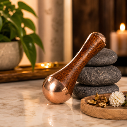 Wooden Handle Kansa Beauty Massager