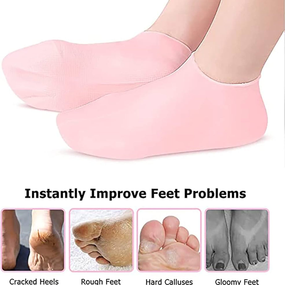 Silicone Moisturizing Heel Socks - Crack Repair & Foot Care