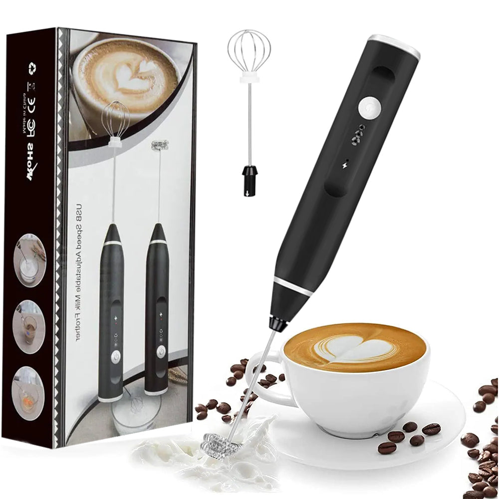 Rechargeable Electric Coffee Beater & Milk Frother - USB Charging