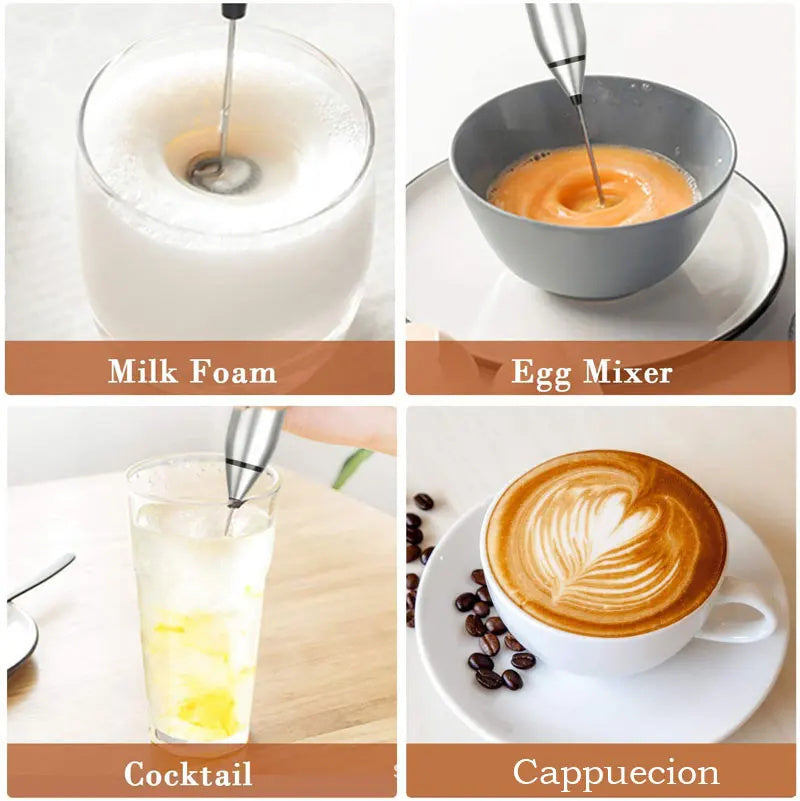 Rechargeable Electric Coffee Beater & Milk Frother - USB Charging