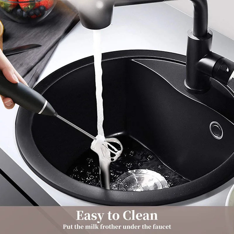 Rechargeable Electric Coffee Beater & Milk Frother - USB Charging