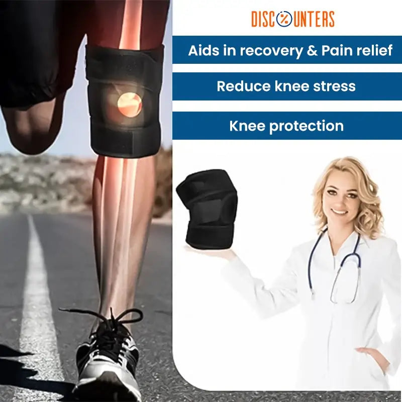 Adjustable Knee Cap Support Brace - Pain Relief for Knee Joint