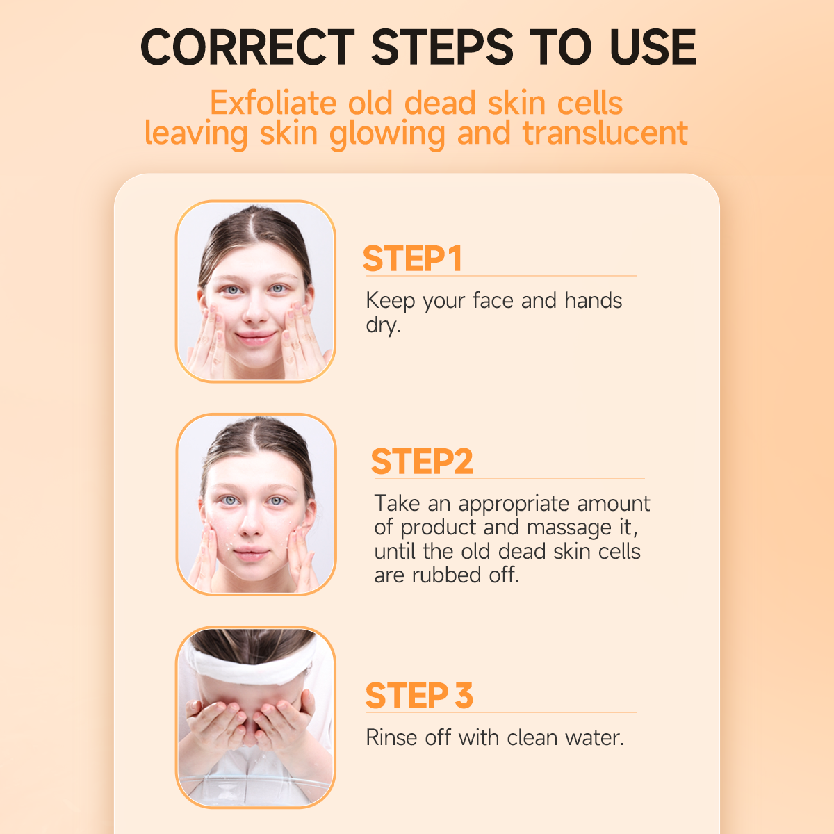 Gmeelan Orange Enzyme Exfoliating Brightening Gel 50g - Face Scrub